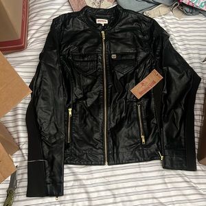 True Religion leather jacket Moto